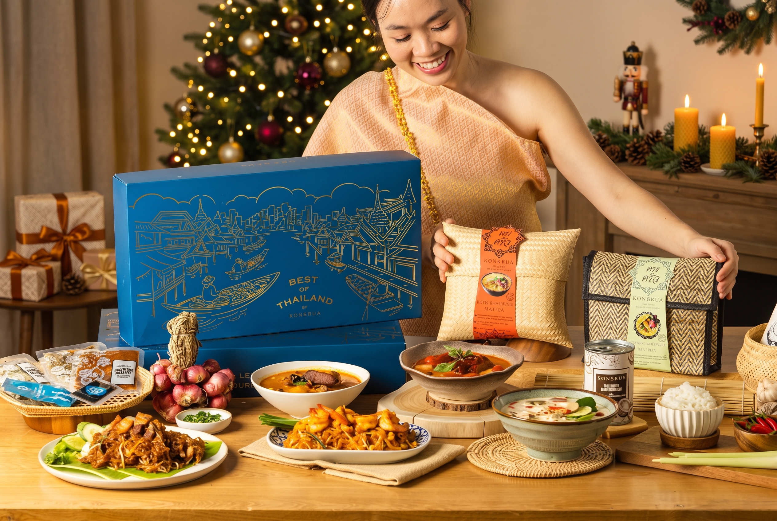 Gründerin Pim mit Best of Thailand Box