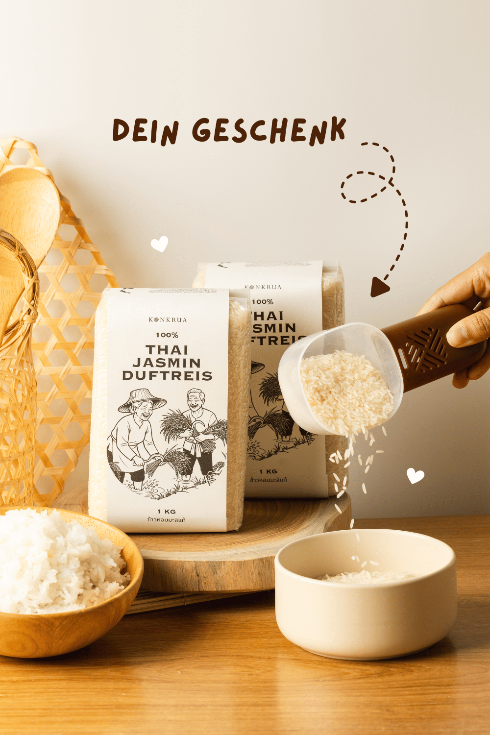 Reisschaufel mit Maß