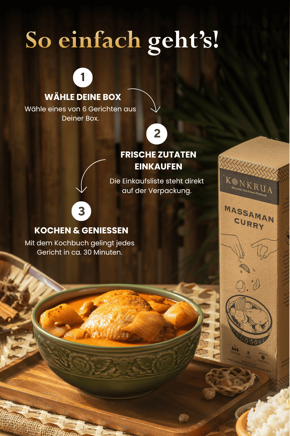 KONKRUA Best of Thailand Box mit 60-seitigem Kochbuch