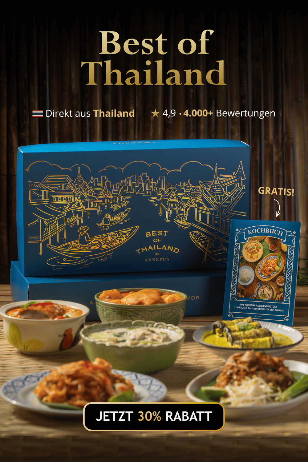KONKRUA Best of Thailand Box mit 60-seitigem Kochbuch