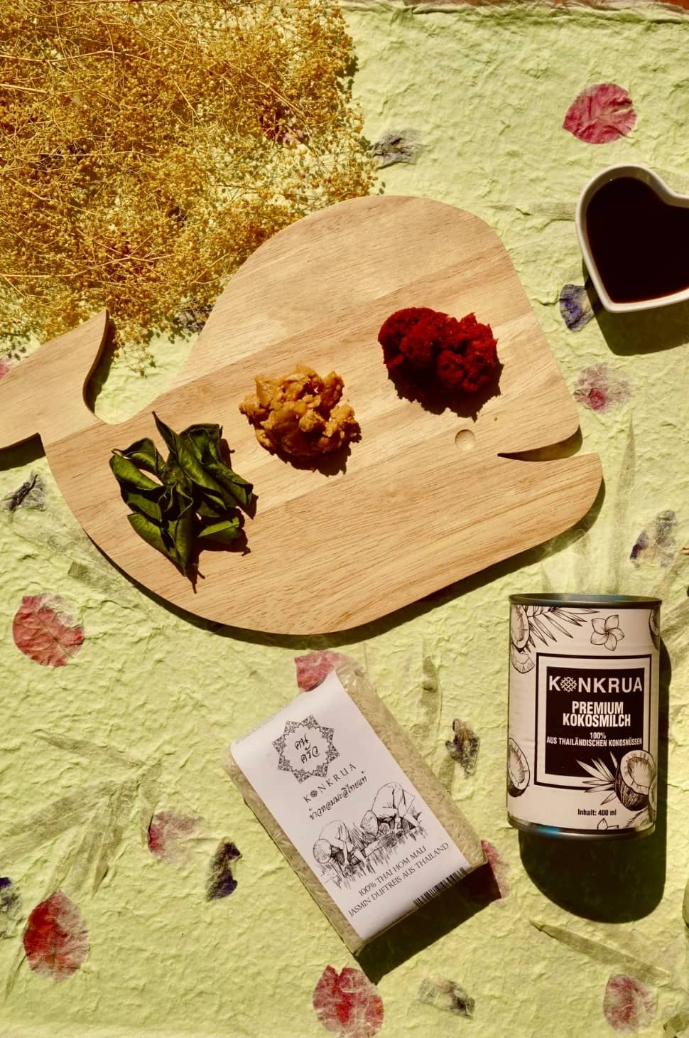 Rette mich! Rotes Thai Curry Kochbox (für 3-4 Portionen) in der Bambusbox