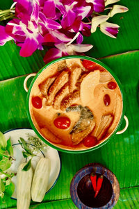 Thumbnail for Rette mich! Rotes Thai Curry Kochbox (für 3-4 Portionen) in der Bambusbox